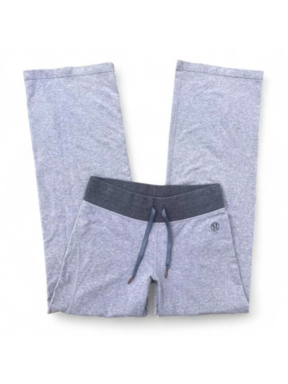 2000s Lululemon gray cotton & spandex wide leg sweatpants